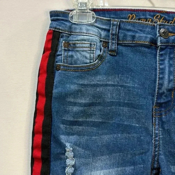 Roma Studio Juniors Distressed Five Pocket Jeans Size 5 - Picture 4 of 9